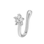 U-shaped Nose Clip Copper Inlaid With Zircon Nose Decoration, Color: G-189 Silver, G-364 Gold, G-365 Silver, G-247 Gold, G-248 Silver, G-251 Gold, G-252 Silver, G-253 Gold, G-254 Silver, G-235 Gold, G-236 Silver, G-231 Gold, G-232 Silver, G-249 Gold   ...