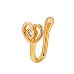U-shaped Nose Clip Copper Inlaid With Zircon Nose Decoration, Color: G-189 Silver, G-364 Gold, G-365 Silver, G-247 Gold, G-248 Silver, G-251 Gold, G-252 Silver, G-253 Gold, G-254 Silver, G-235 Gold, G-236 Silver, G-231 Gold, G-232 Silver, G-249 Gold   ...