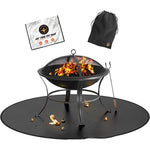 Fireproof Grill Mat Fiberglass High Temperature Resistant Camping Mat, 24 Inches, 32 Inches, 36 Inches