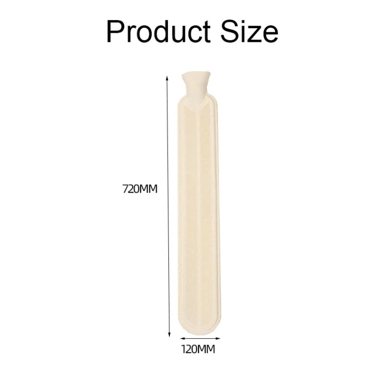 2L Long-strip Multifunctional Water-filled Rubber Hot Water Bags, Spec: Pink Plush, Pink Plush