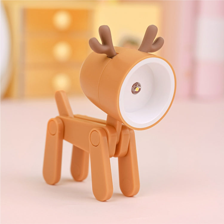 TL-23 LED Mini Foldable Cartoon Desk Lamp Home Pet Shape Decoration Table Lamp, Spec:, Dog (Blue), Dog (Green), Dog (Pink), Dog (Beige), Dog (Orange）, Dog (Yellow), Deer (Blue), Deer (Green), Deer (Pink), Deer (Beige), Deer (Orange), Deer (Yellow)     ...