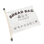 Cotton TPU Bread Bag With Clasp Reusable Storage Bag, Bread Bag Beige, Bread Bag White