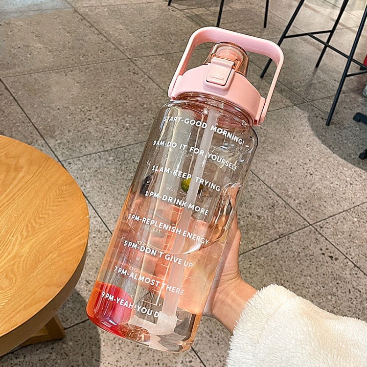 GYBL4503 2000ml Large-capacity Outdoor Sports Water Bottle with Straw, Spec:, Purple, Green, Blue, Black, Pink