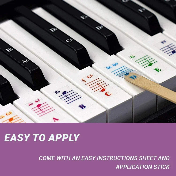 5PCS Children Piano Keyboard Color Stickers Musical Instrument Accessories, QT-005, QT-005-A, QT-0302