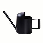 300ML Stainless Steel Watering Can with Long Spout, Bronze, Black
