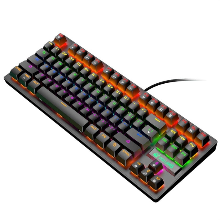ZIYOULANG K2 87 Keys Office Laptop Punk Glowing Mechanical Wired Keyboard, Cable Length: 1.5m, K2 White, K2 Pink, K2 Blue, K2 Black