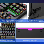 ZIYOULANG K2 87 Keys Office Laptop Punk Glowing Mechanical Wired Keyboard, Cable Length: 1.5m, K2 White, K2 Pink, K2 Blue, K2 Black
