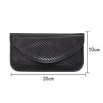 Carbon Fiber Signal Shielding Bag, 20x10cm, rfid anti-radiation phone bag for anti-theft protection.