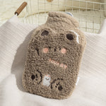 ZS103 Cartoon Plush Water-filled Hot Water Bags Explosion-proof Leak-proof Warming Water Bottle, Spec:, Pink Lucky Rabbit, Beige Lucky Rabbit, Brown Bear, Khaki Bear, Purple Duck, Pink Rabbit, Deep Blue Duck, Ink Green Duck, Intervened Pink