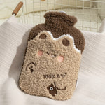 ZS103 Cartoon Plush Water-filled Hot Water Bags Explosion-proof Leak-proof Warming Water Bottle, Spec:, Pink Lucky Rabbit, Beige Lucky Rabbit, Brown Bear, Khaki Bear, Purple Duck, Pink Rabbit, Deep Blue Duck, Ink Green Duck, Intervened Pink