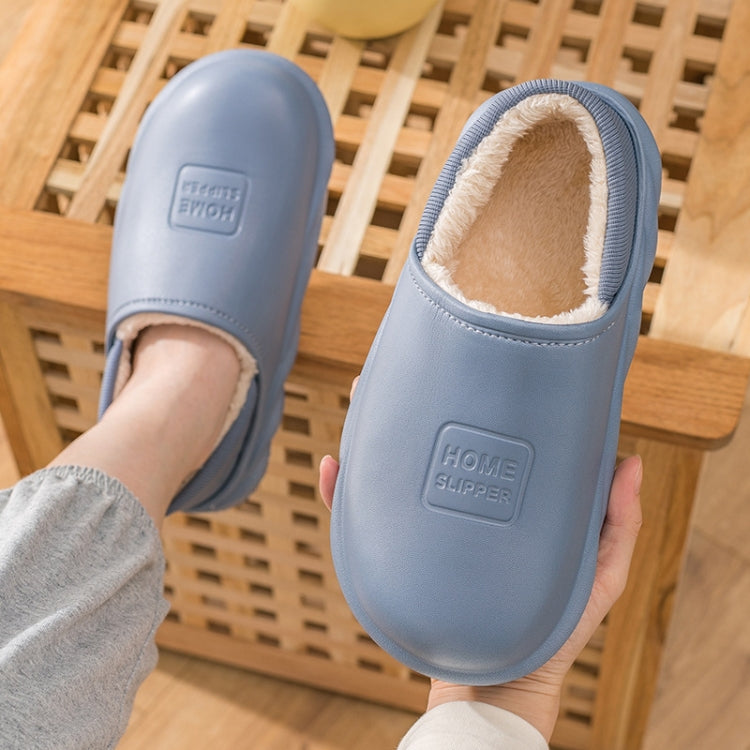Winter Warm Velvet Thick Waterproof Cotton Slippers, Yellow, Blue Gray, Orange Red, Pink 8055, White 8055, Light Coffee 8055, Black 8055, Blue Gray 599, Duck Egg Green 599, Pink 599, Caramel 599, Dark Blue 599, Yellow 599, Yellow No Heel               ...