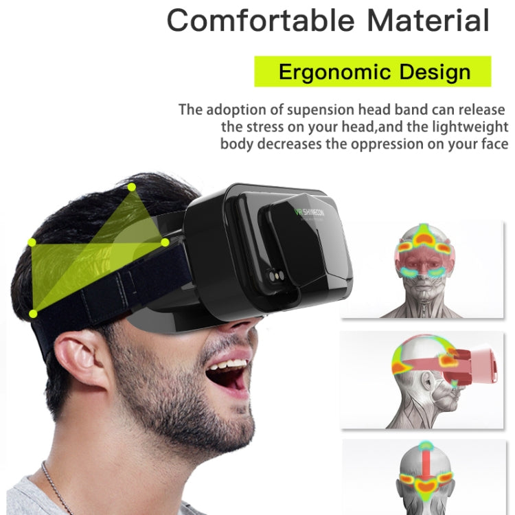 VRSHINECON G10 Headwear 3D Virtual VR Glasses, G10 Black