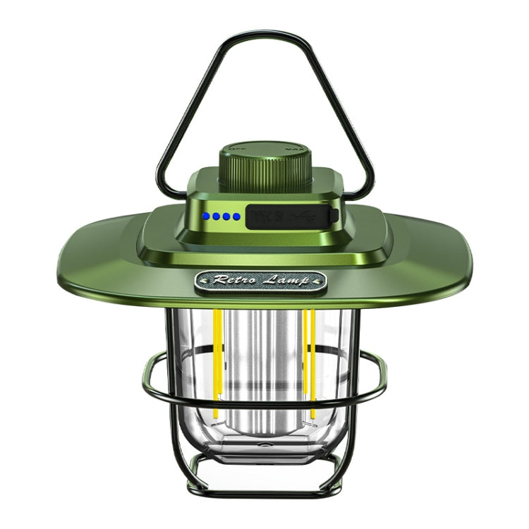 LY02 LED Retro Lantern Hand Tent Lamp USB Charging Camping Light, LY02 White, LY02 Black, LY02 Green