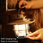 LY02 LED Retro Lantern Hand Tent Lamp USB Charging Camping Light, LY02 Black, LY02 Green, LY02 White