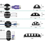 3 In 1 0.5m Kit  Cord Management Organizer Kit Cable Sleeve With Zipper Cable Clip, 5 In 1, 3 In 1 0.5m Kit, 4pcs Zipper Ties, 3 In 1 5m Kit
