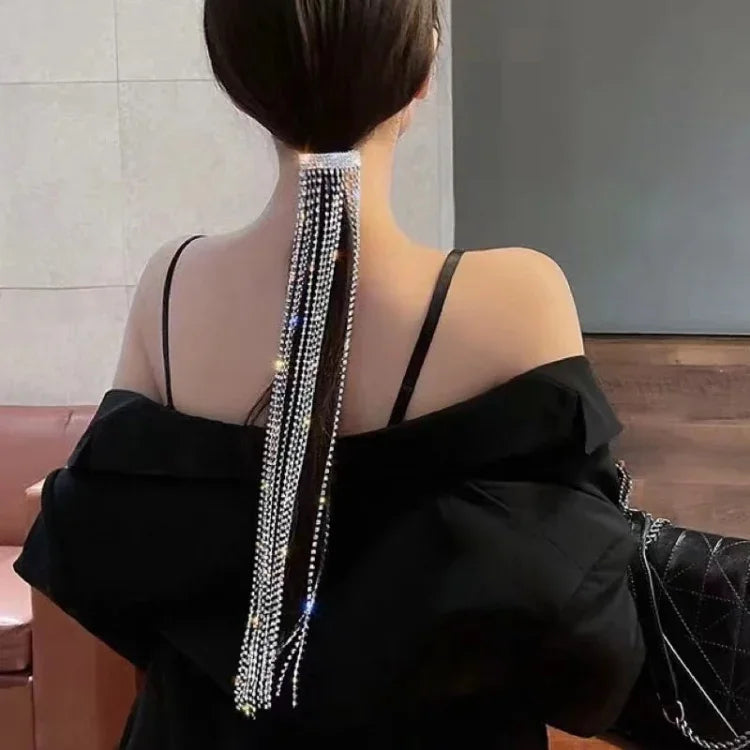 Fringe Flash Diamond Chain Hair Accessories Female Braided Hair Band, Chain Hair Band