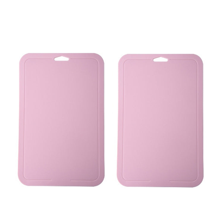2pcs Baby Auxiliary Cutting Board Fruit and Vegetable Cutting Plastic Board, 2pcs Green, 2pcs Pink