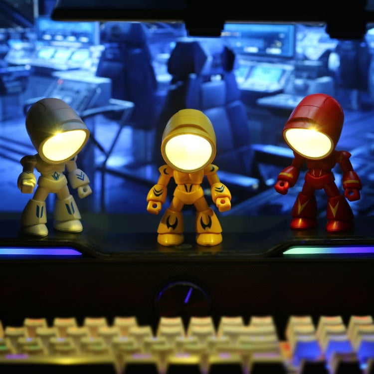 9622 LED Mini Foldable Cartoon Policeman Night Light Desktop Magnetic Desk Lamp, 9622 (Black), 9622 (Yellow), 9622 (Green), 9622 (Blue), 9622 (White), 9622 (Red)