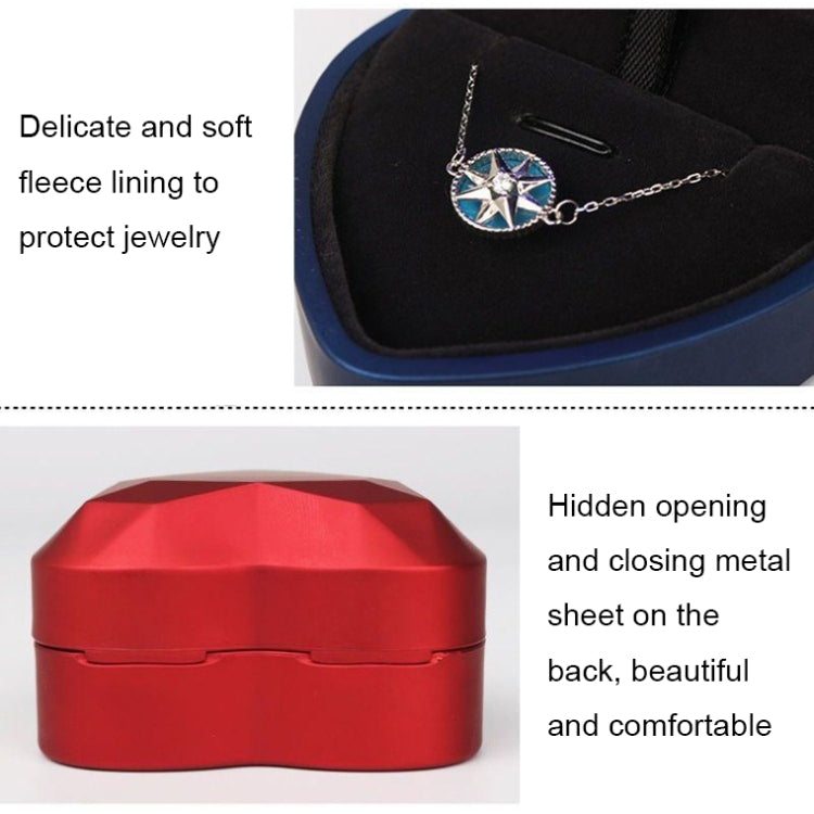 017015-20 Heart-shaped LED Light Ring Necklace Storage Box without Jewelry, Spec:, Pendant(White), Pendant(Red), Pendant(Gold), Pendant(Blue), Pendant(Black), Ring(White), Pendant(Pink), Ring(Red), Ring(Gold), Ring(Blue), Ring(Black), Ring(Pink)