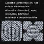 FP001 Diamond Tunnel Mapping Reflective Sticker Monitoring Measurement Point Sticker, Size: 60x60mm, 60x60mm, 60x60mm With Triangle