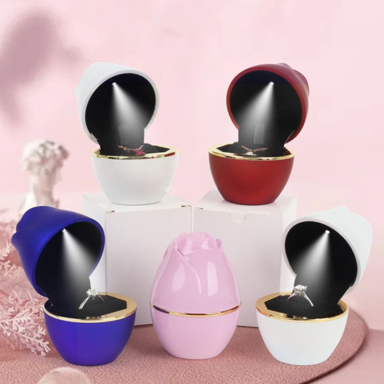 017257 Rose Shape LED Spotlight Ring Necklace Storage Box without Jewelry, Spec:, 017257 Ring(White), 017257 Ring(Pink), 017257 Ring(Green), 017257 Pendant(Red), 017257 Pendant(Royal Blue), 017257 Pendant(White), 017257 Pendant(Pink)                   ...