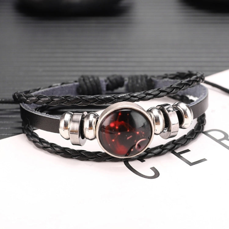 Twelve Constellations Multilayer Beaded Cowhide Bracelet, Style: Virgo Ordinary, Bracelet Leo Ordinary, Bracelet Libra Luminous, Bracelet Capricorn Luminous, Bracelet Scorpio Luminous, Bracelet Pisces Ordinary, Bracelet Cancer Luminous                 ...