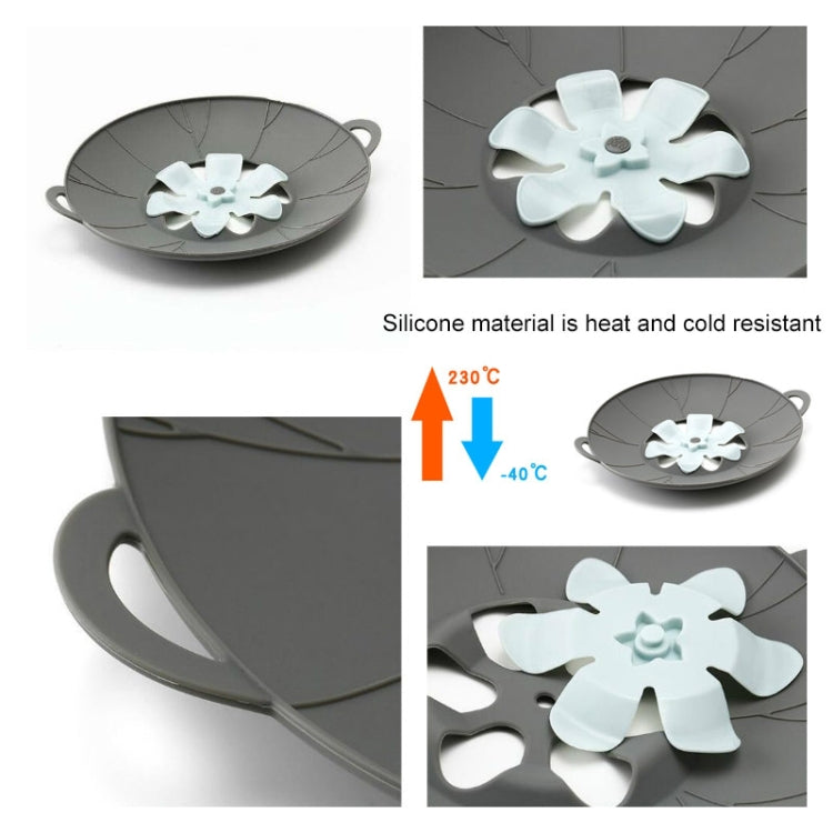 Silicone Flower Spill-proof Pot Lid Rotatable Pot Lid Kitchen Gadget, Size:, 23cm Yellow