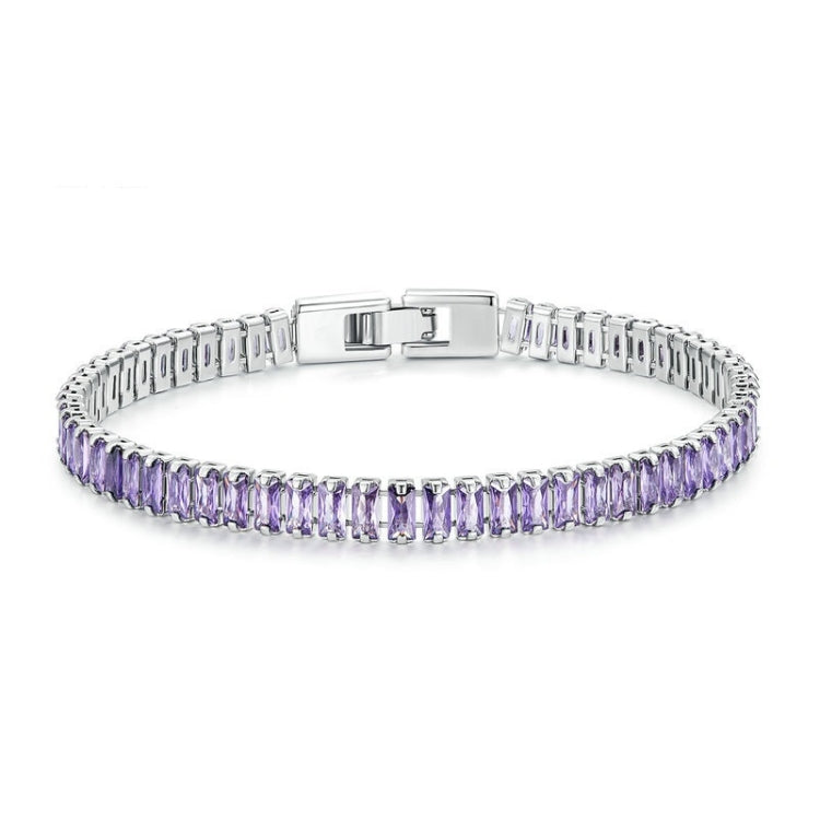 Sparkling Cubic Zirconia Bracelet Gold Plated Copper Jewelry, YIB055-17LCP, YIB055-19LCP, YIB055-17LVT, YIB055-19LVT