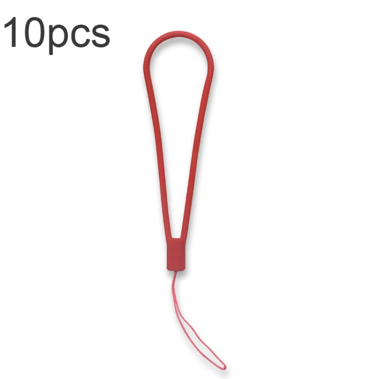 10pcs  Silicone Woven Pattern  Cell Phone Lanyard Anti-loss Hand Rope, Dark Night Green, White, Grass Purple, Light Green, Clove Purple, Antique White, Black, Red, Matcha Green, Lemon Yellow, Shallow Purple, Sand Pink, Sugar Orange, Tea Red            ...