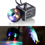 3W 4 Light Silent Aquarium Fish Tank Filtration Submersible Pump Fountain Water Pump, With Light