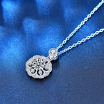 XMA008 Cherry Necklace 925 Silver Mosan Diamond Collarbone Pendant, XMA008