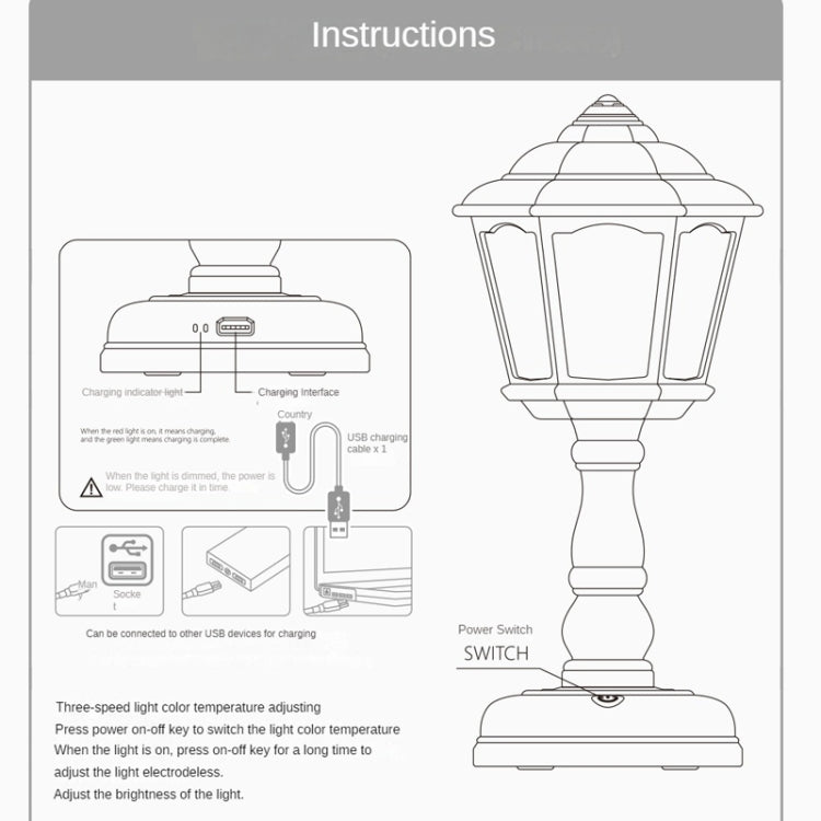 GIVELONG Retro Table Lamp USB Charging Small Night Light, Style:, 320-1 Red, 320-2 Yellow, 320-3 Blue, 320-5 Purple, 320-6 White, 321-1 Red, 321-2 Yellow, 321-3 Blue, 321-4 Green, 321-5 Purple, 321-6 White, 322-1 Red, 322-2 Yellow, 322-3 Blue, 322-4 Gr...