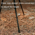 Outdoor Aluminum Alloy Folding Small Round Table Portable Liftable Camping Table, Black, Wood Color