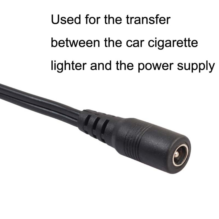 DC 5.5 x 2.1 mm Plug To Cigarette Lighter Mother Seat With DC Power Cord, DC 5.5 x 2.1mm Plug