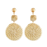 Bamboo Vine Handmade Woven Earrings Bosomia Style Earrings, E2002-1 Ear Hook Circle, E2002-2 Black Frame, E2002-3 Yellow Frame, E2002-4 Blue Frame, E2002-5 Knock Pattern Circle, E2002-6 Knock Pattern Deep Cake, E2002-7 Knock Pattern Water Drop