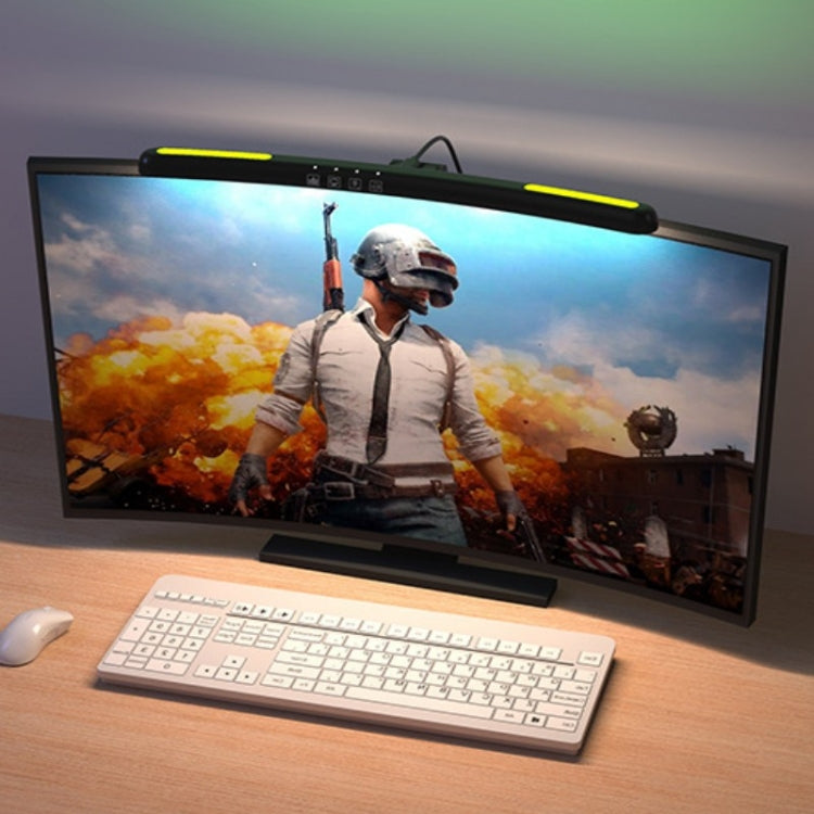 Laptop Curved Screen Hanging Lamp Computer Desk Light, Curved Without RGB Backlight, Curved With RGB Backlight