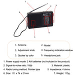 BAIJIALI BJL228 Retro Portable Two Band FM AM Radio Built-in Speaker, BJL228 White, BJL228 Black