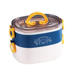 Large Capacity Oval Divided Portable Office Insulation Lunch Box, 600ml (Stainless Yellow), 600ml (Stainless Purple), 1.2L (Stainless Yellow), 1.2L (Stainless Purple), 600ml (Plastic Blue), 600ml (Plastic Yellow), 600ml (Plastic Purple)                ...