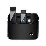 Digital Display Wireless Lavalier Microphone With Charging Compartment,Spec:, S16-S One To Two Black 8 Pin Interface, S16-S One To Two Black USB-C/Type-C Interface