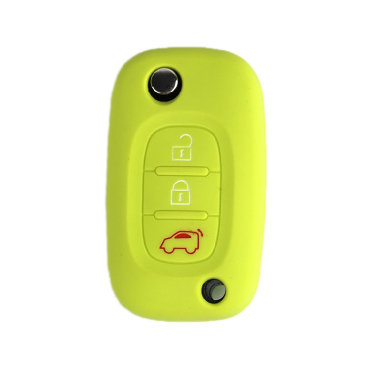 For Mercedes-Benz Smart Folding 2pcs 3 Button Silicone Key Case, Rose Red, Pink, Orange, Yellow, Apple Green, Sea Blue, Light Blue, Purple, White Gray, Black