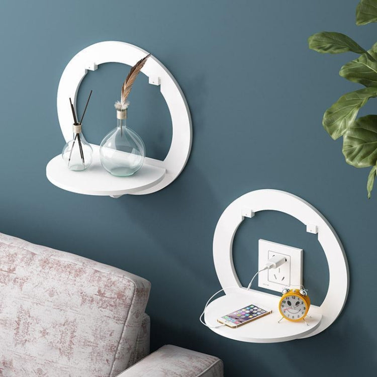 Wall Hanging Shelf Flower Pot Multifunctional Storage Box Room Decoration, Round