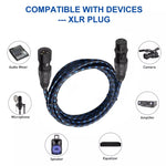 Male To Female Canon Line Audio Cable Microphone Power Amplifier XLR Cable, KN006 1m, KN006 3m