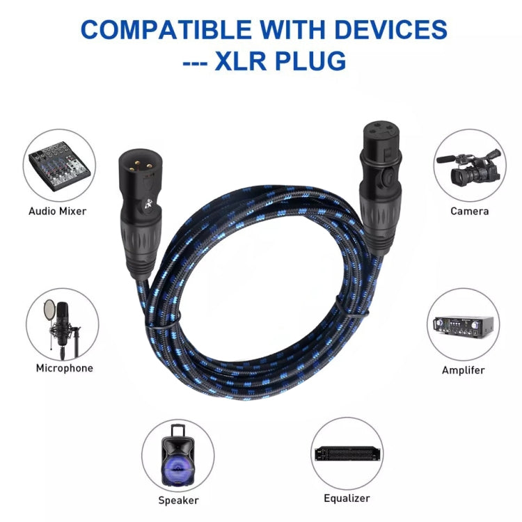 Male To Female Canon Line Audio Cable Microphone Power Amplifier XLR Cable, KN006 1m, KN006 3m