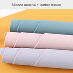 10pcs Teardrop-Shaped Silicone Table Insulation Mat Leather Textured Kitchen Cup And Pot Mat, Coaster(Green), Coaster(Blue), Coaster(Gray), Coaster(Red), Coaster(Pink)