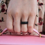 SH100 5.7mm Wide Silicone Ring Glitter Couple Ring, No.8, No.9, No.10