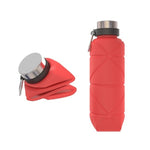 Outdoor Silicone Folding Water Cup Telescopic Water Bottle Travel Drinking Cup With Carabiner, 700ml Black, 700ml Grey, 700ml Red, 700ml Blue