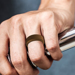 SIR062 8MM Wide Bevel Silicone Ring Sports Ring, No.14, No.10