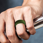 SIR062 8MM Wide Bevel Silicone Ring Sports Ring, No.14, No.10