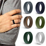 SIR062 8MM Wide Bevel Silicone Ring Sports Ring, No.14, No.10