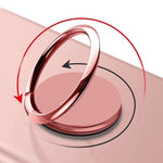 Full Metal Bracket 360 Degree Rotating Magnetic Phone Ring Buckle, 1pcs